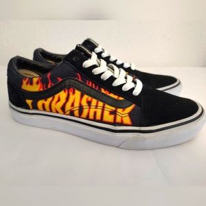 Vans x THRASHER Skate Old Skool Shoe RARE Women's 7 Men's 5.5